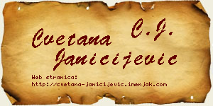Cvetana Janičijević vizit kartica